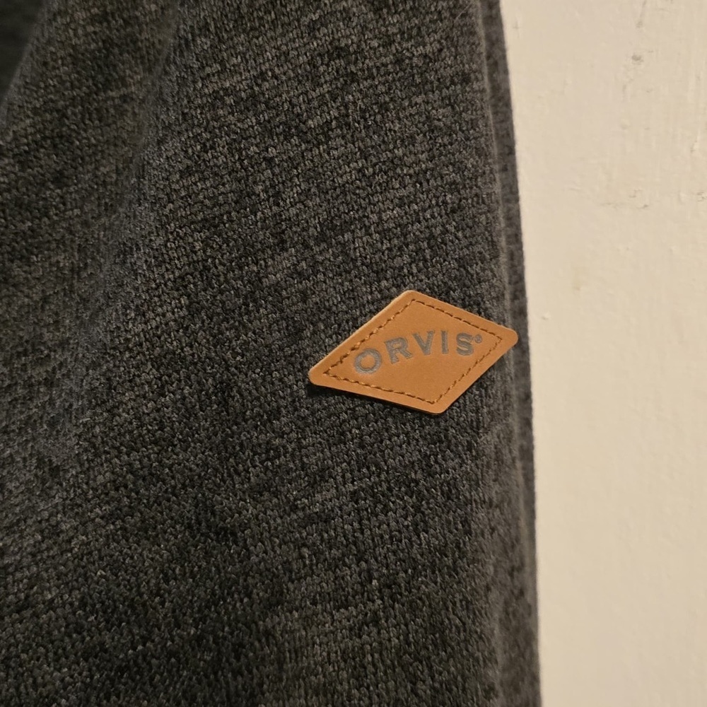 Orvis Charcoal Zip-Up Sweater for Men - Picture 11 of 16